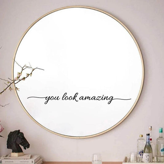 You Look Amazing Mirror Decal Vinyl Decal Bathroom Decor Inspire Motivational Quote Sticker Fitting Room Bedroom Decoration - P12 Hub Europe
