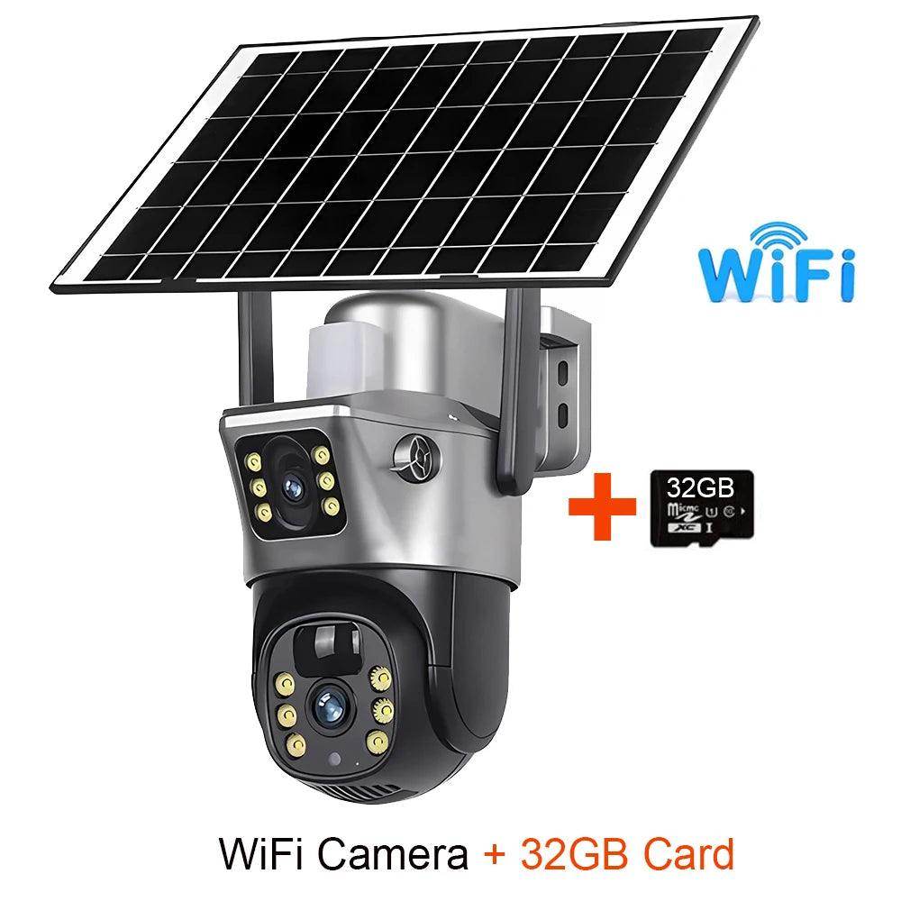 Outdoor Camera 4G Solar Dual Lens 8MP, PIR, Color Night - P12 Hub Europe