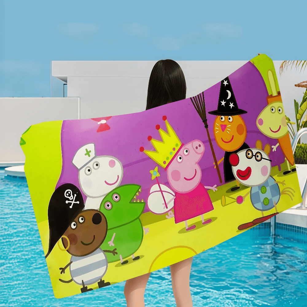 Cartoon P-Peppa Pig Microfiber Beach Towel Absorbent Quick Dry Soft Yoga Swimming Resort Mountain Climbing Towel - P12 Hub Europe