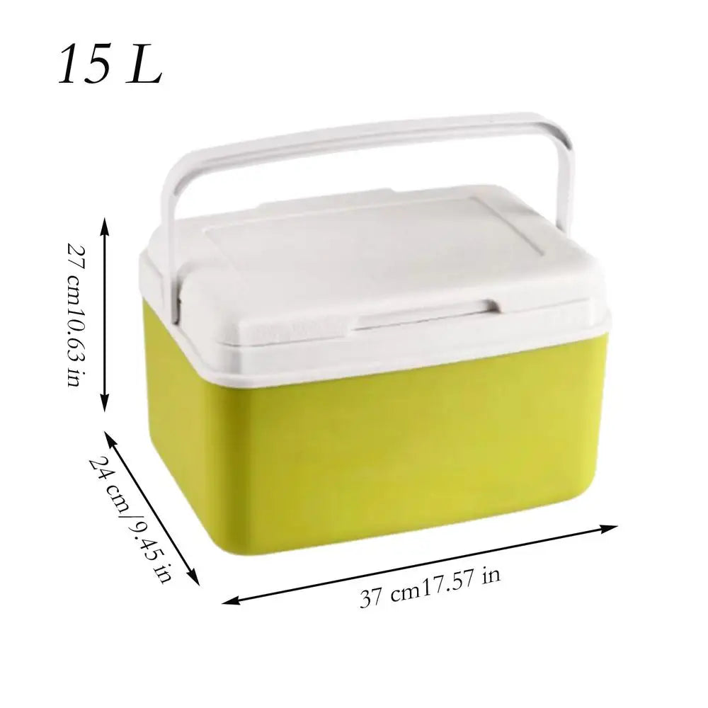 Camping Cooler Hard Insulated Cooler Lunch Box With Handle 15L Capacity Beverage Chiller Outdoor Camping Cooling Accessories For