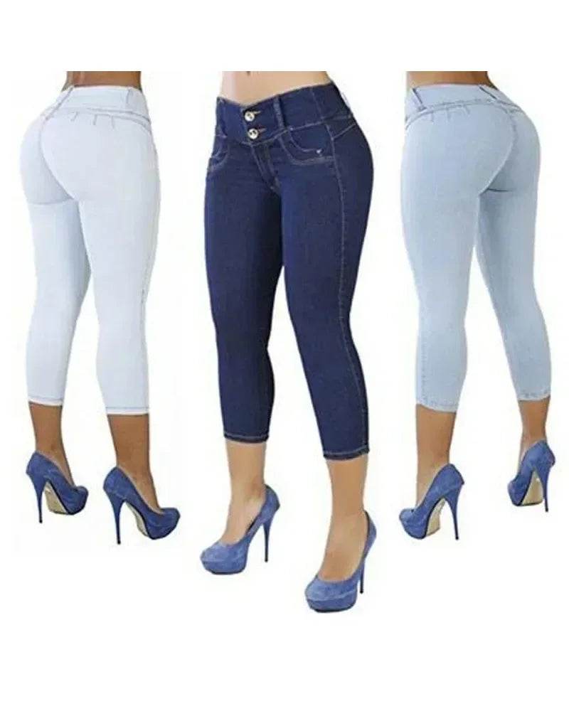 Women's Slim Fit Cropped Jeans - P12 Hub Europe