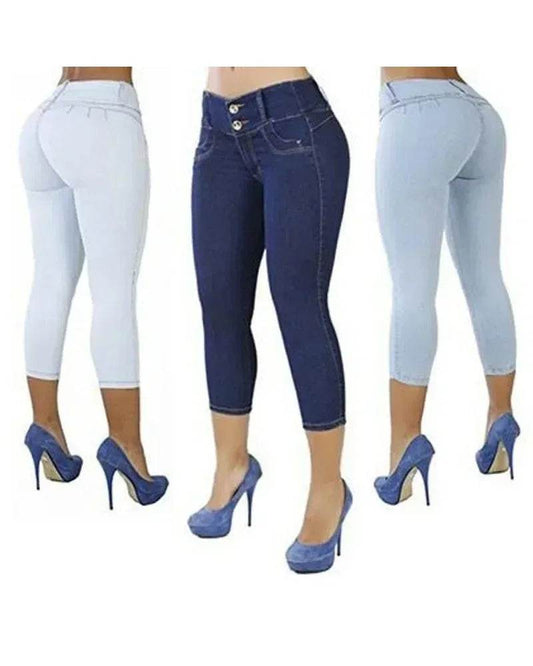 Women's Slim Fit Cropped Jeans - P12 Hub Europe