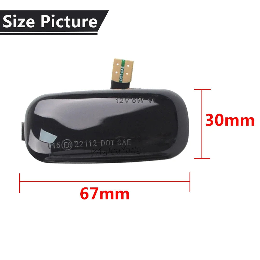 For Audi A3 S3 8P A4 RS4 S4 B6 B7 A6 S6 RS6 Dynamic Turn Signal Light LED Side Marker Fender Sequential Indicator Lamp