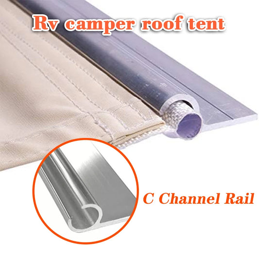 Car Accessories Campervan Motorhome Caravan Awning Rail C Channel 8 X 0.5m Strip With D/S Tape 400 Cm For Caravan Motorhome Part