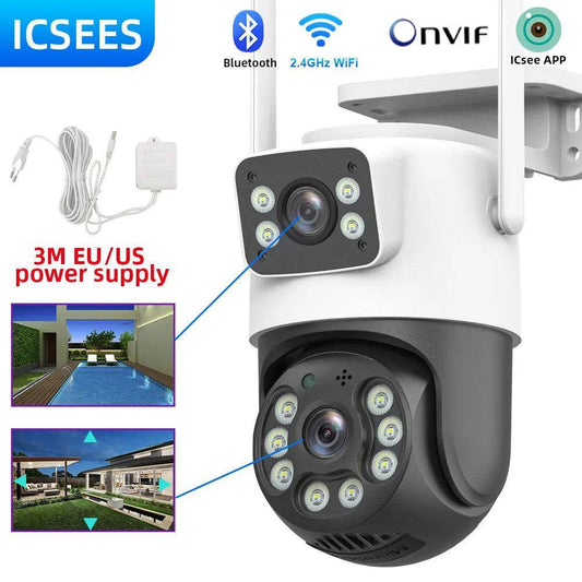 4K 8MP Dual Lens Outdoor Cam | AI Track, PTZ, Color Night - P12 Hub Europe