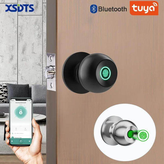 Fingerprint Smart Door Lock Bluetooth, Card, Code, Key, 35-75mm - P12 Hub Europe