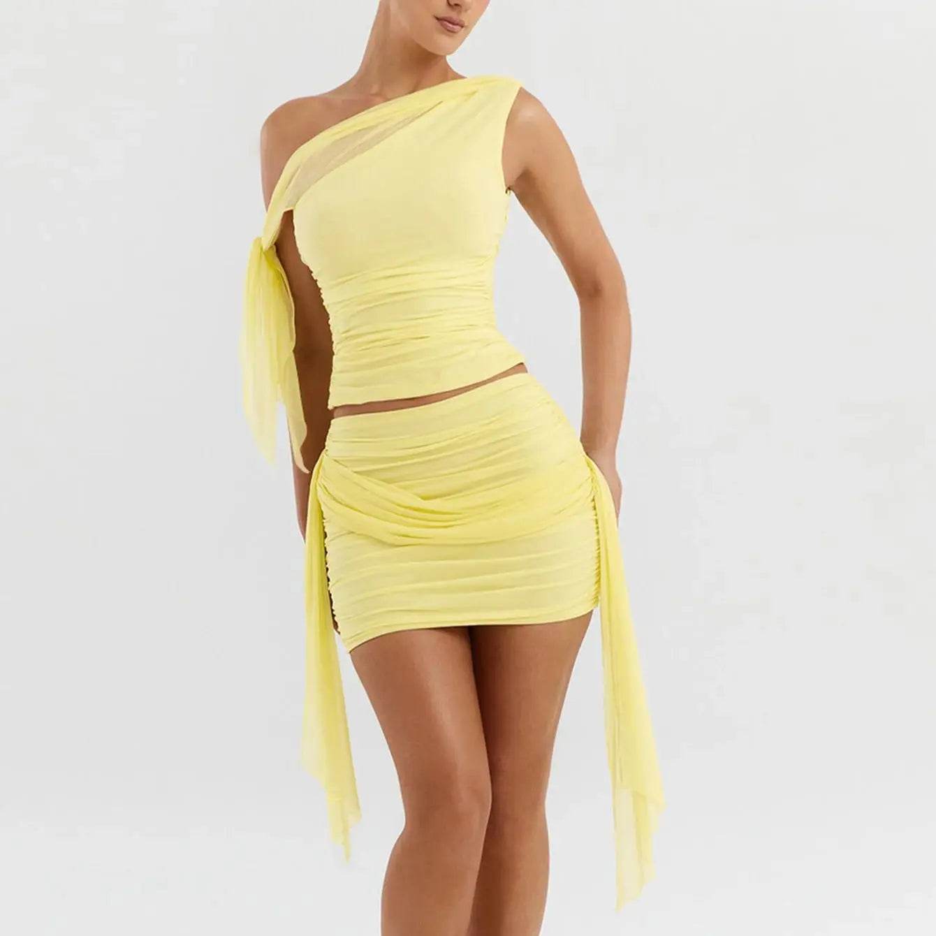 Elegant Pleated Beach Skirt Set - P12 Hub Europe