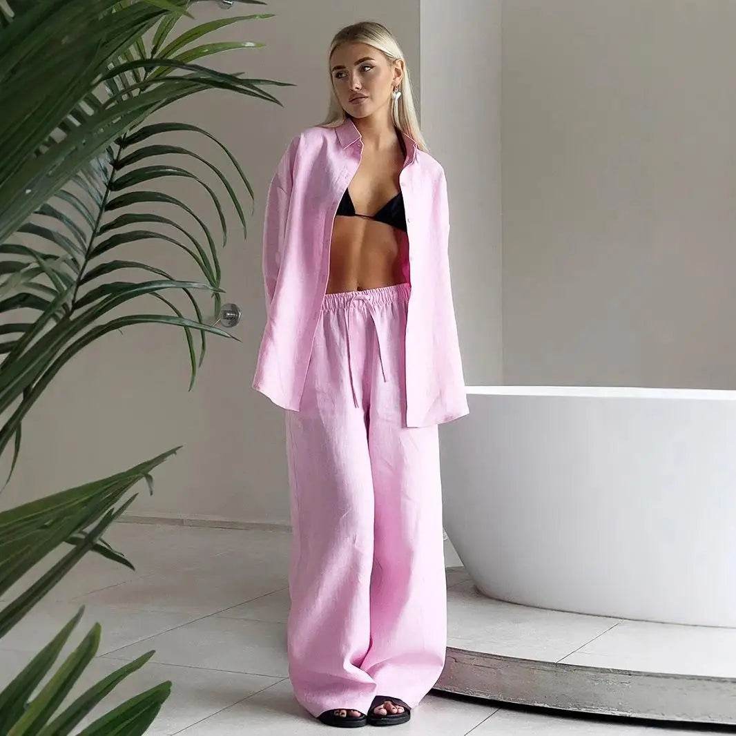 Women's Casual Cotton Linen Set - P12 Hub Europe