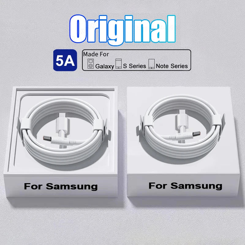 2PCS PD3.0 45W Quick Cable For Samsung Galaxy S20 S22 S23 Ultra Note 10+ 5G 20 A53 A54 Super Fast Charging USB Type C Data Cable
