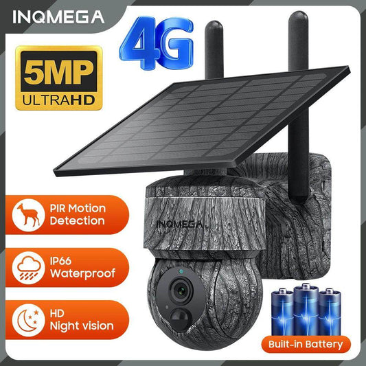 Outdoor Solar Security Camera 4G WiFi INQMEGA 5MP PTZ - P12 Hub Europe