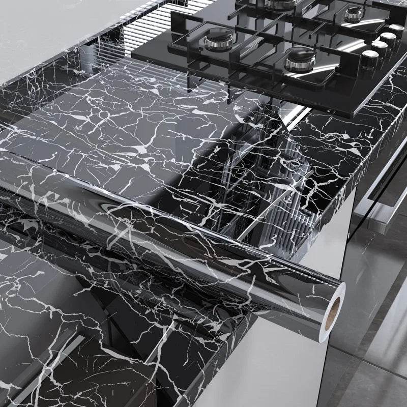 Marble Kitchen Waterproof Stickers PVC Self Adhesive Oil Proof Wall Sticker for Desktop Bathroom Renovation Wall Decor Removable - P12 Hub Europe