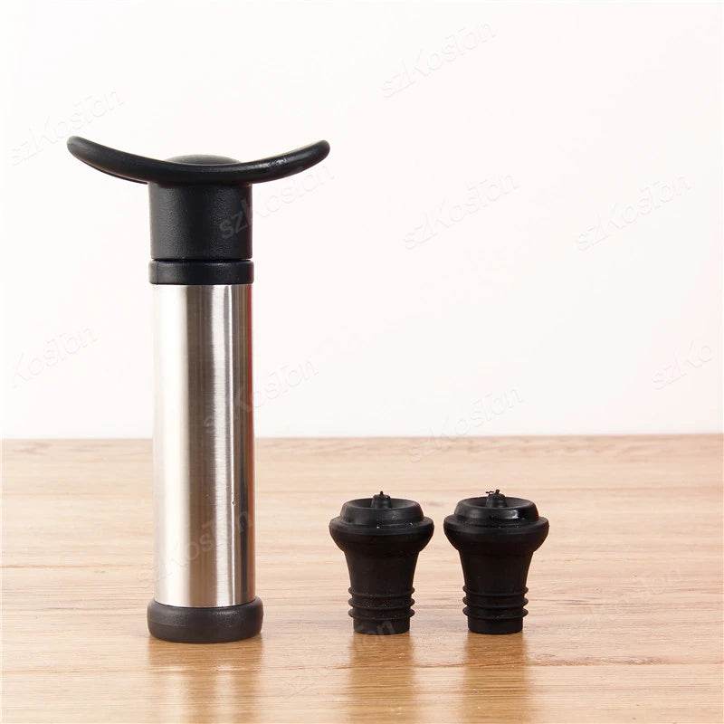 Wine Stopper With Vacuum Pump Bar Accessories Air lock Aerator Rubber Black Bottle Stopper Keep Wine Fresh Saver Sealing - P12 Hub Europe