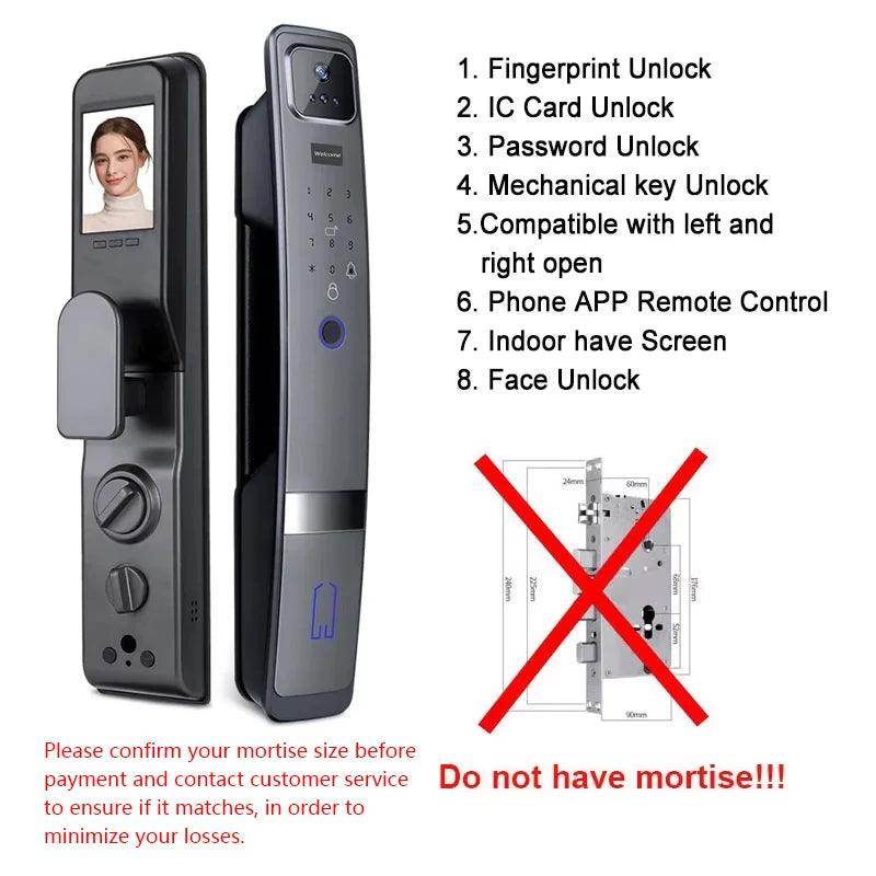 3D Face Lock w/ Camera Fingerprint, Card, 40-120mm, H20 - P12 Hub Europe