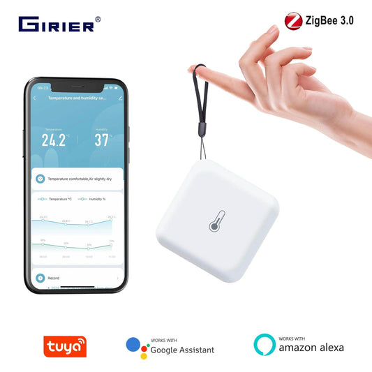 Portable Temperature Humidity Sensor Works with Alexa Smart Life - P12 Hub Europe