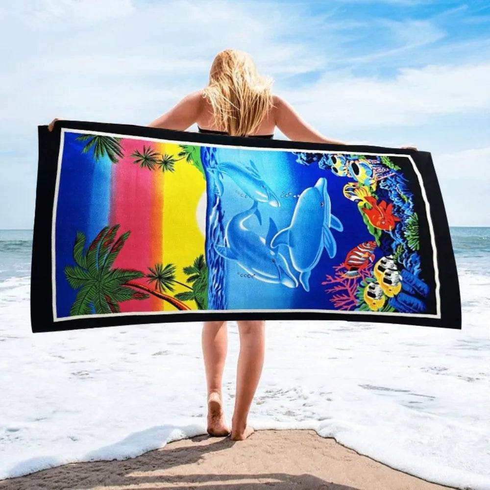 Quick Drying Microfiber Towels Beach Mat Sports Bathroom Luxury Travel Shower Towel Large Sand Free for Adults Body Dry Towels - P12 Hub Europe