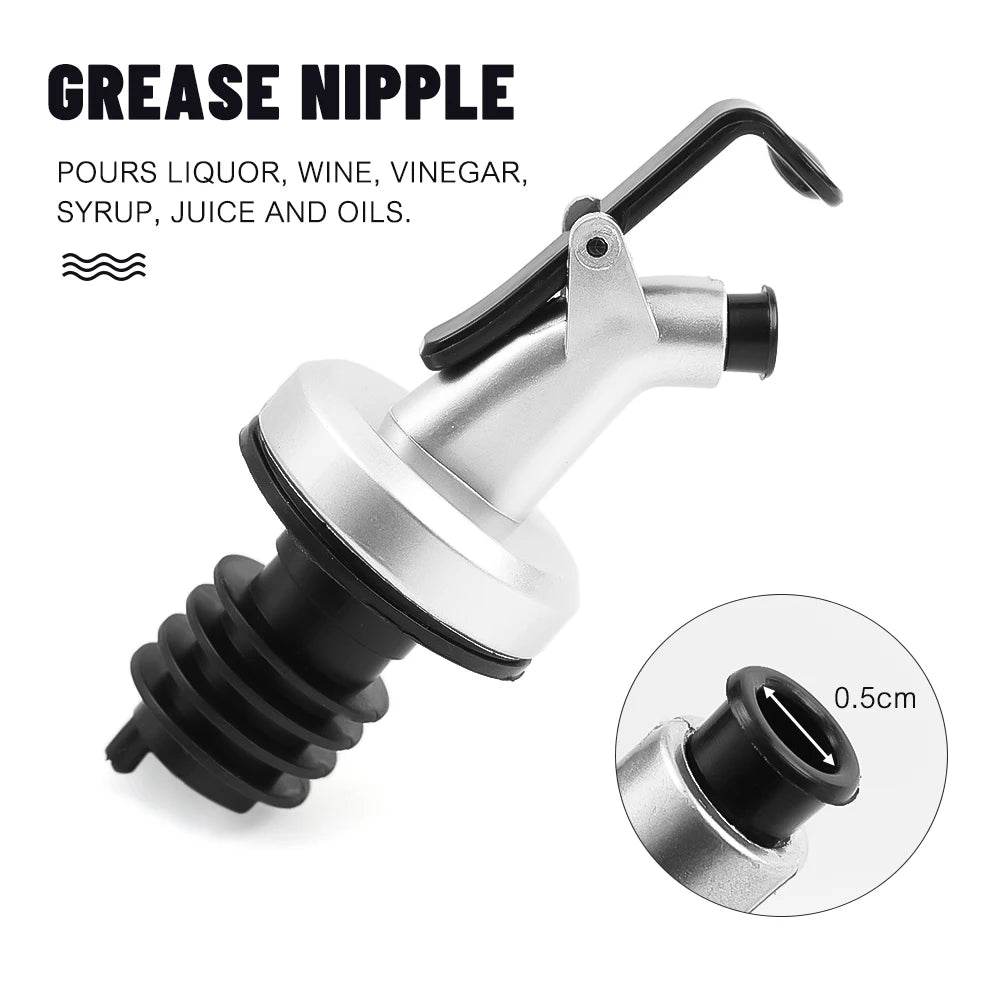 New Oil Bottle Stopper Rubber Lock Plug Seal Leak-proof Food Grade Plastic Nozzle Sprayer Liquor Dispenser Wine Pourer Barware - P12 Hub Europe