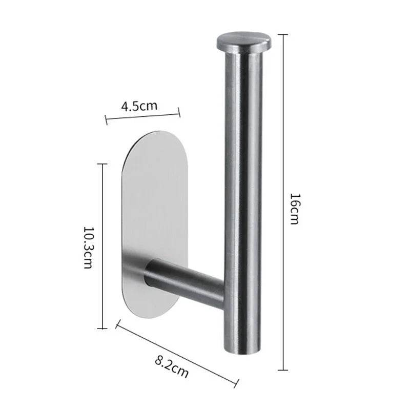 black Toilet Roll Paper Towel Toilet wall Holder Stainless Steel Organizers holder bathroom Self Adhesive Punch-Free Rack Tissue - P12 Hub Europe