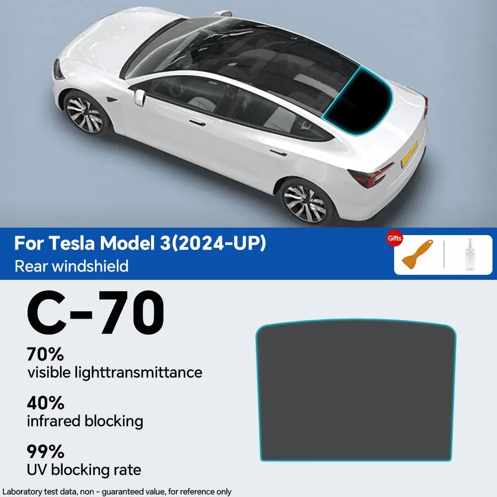 for Tesla Model 3 UP Pre-cut Car Window Privacy Tint Film Solar UV Protector Mirror Films Summer Accessories Windshield Stickers