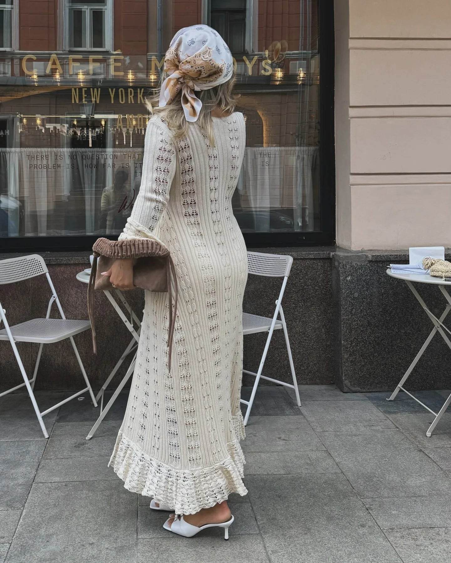 See-Through Knit Cardigan Dress - P12 Hub Europe
