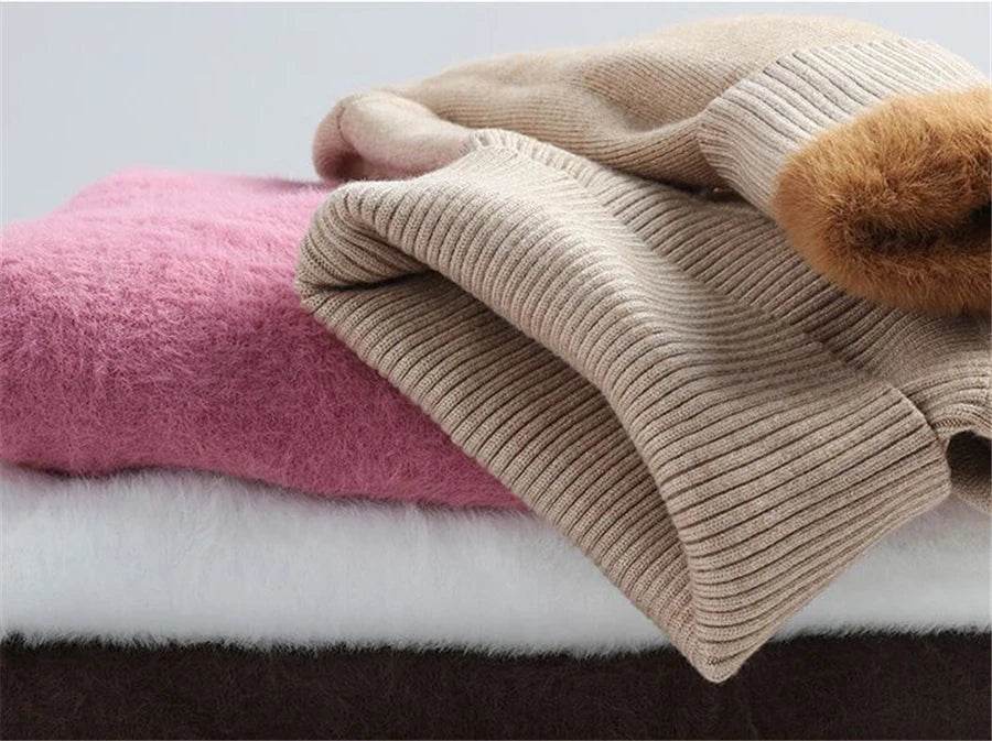 Elegant Velvet Lined Turtleneck Sweater - P12 Hub Europe