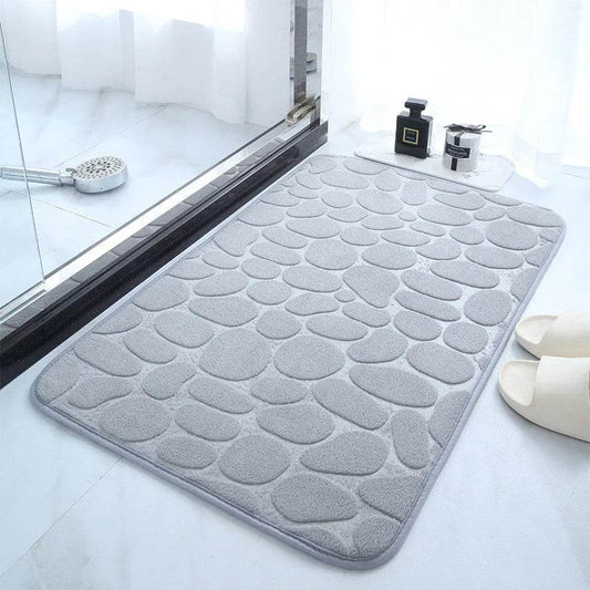 Mat Non Slip Carpets Cobblestone Embossed Bathroom Bath In Wash Basin Bathtub Side Floor Rug Shower Room Doormat Memory Foam - P12 Hub Europe