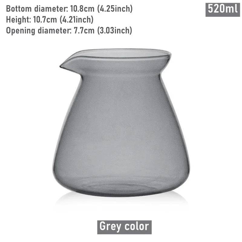 Drip Coffee Server Hand-brewed Coffee Pot Blue Grey Clear Mugs Cold Heat Resistant High Borosilicate Glass Coffee Cup Coffeeware