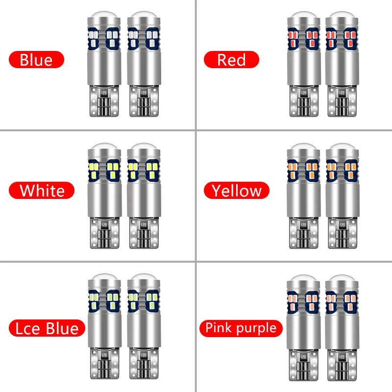 For Hyundai i10 i20 i30 i40 ix20 ix35 ix55 HB20 2pcs T10 LED Bulbs Car Clearance Lights Parking Lamps Width Bulbs Accessories