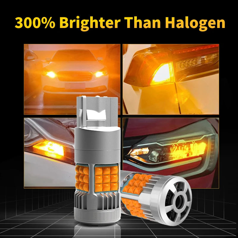 2pcs Car LED Turn Signal Lights Bulbs Amber For Rear Direction Indicator Lamp Bulb For Volkswagen VW Golf MK7 Alltrack Sportsvan