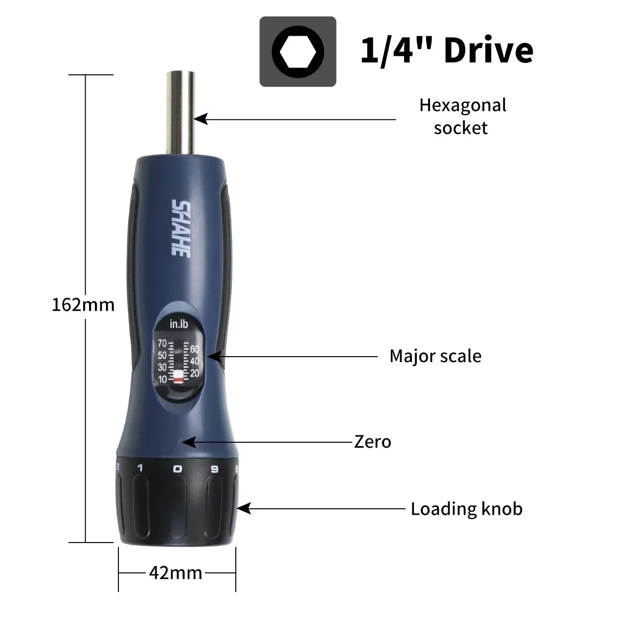SHAHE Torque Screwdriver, 10-70 Inch Pounds Torque Screwdriver Set for Maintenance, Tools, Bike Repair and Scope Mounting