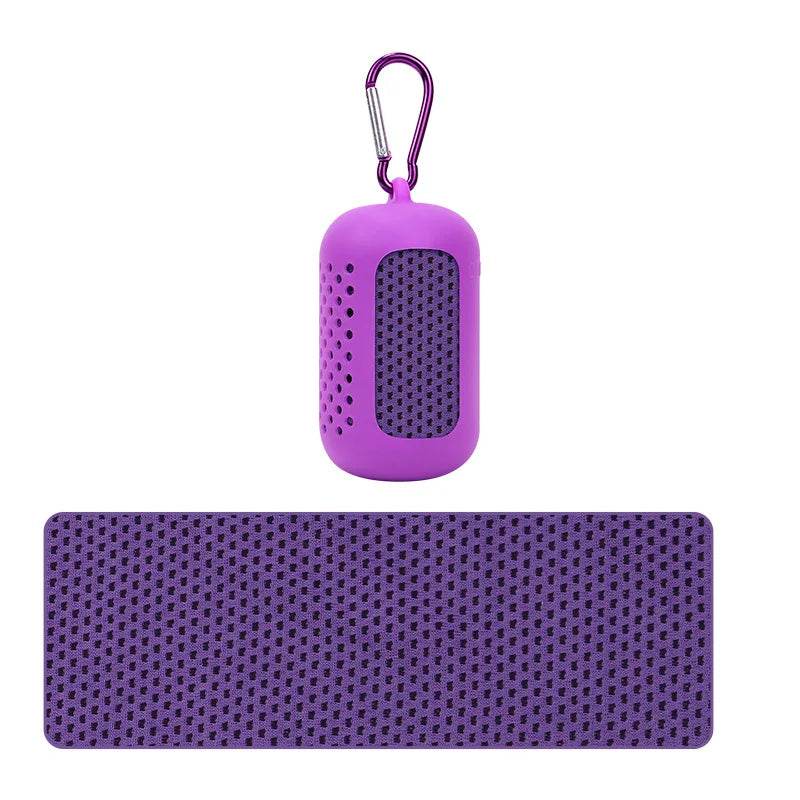 Cooling Towel Circular Silicone Wrapped Cold Towel Quick Drying Microfiber Towels Beach Accessories Towel Sport Fitness - P12 Hub Europe