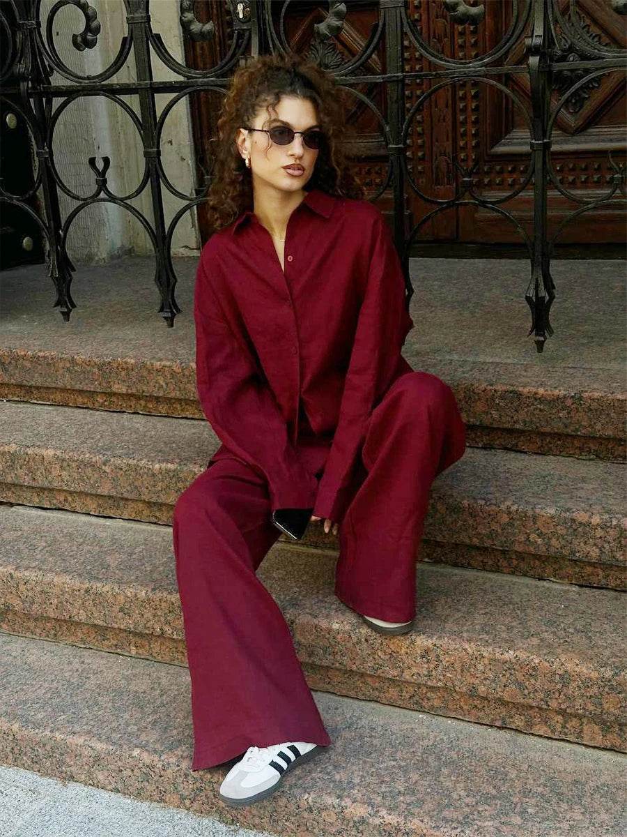 Women's Casual Cotton Linen Set - P12 Hub Europe