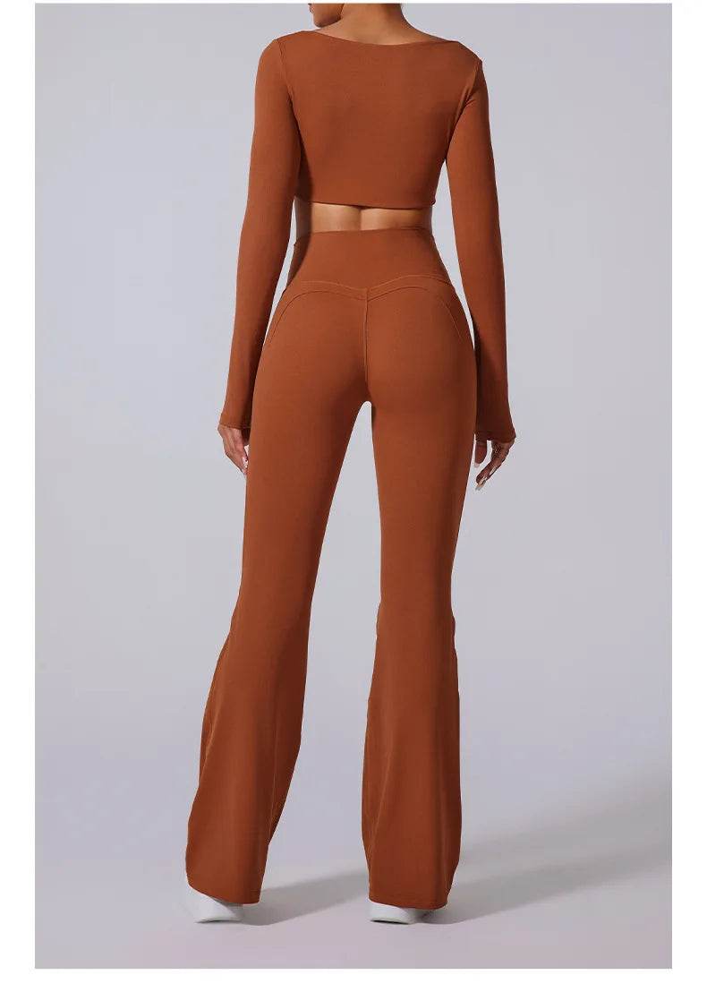 Women's High-Waist Flare Leggings - P12 Hub Europe