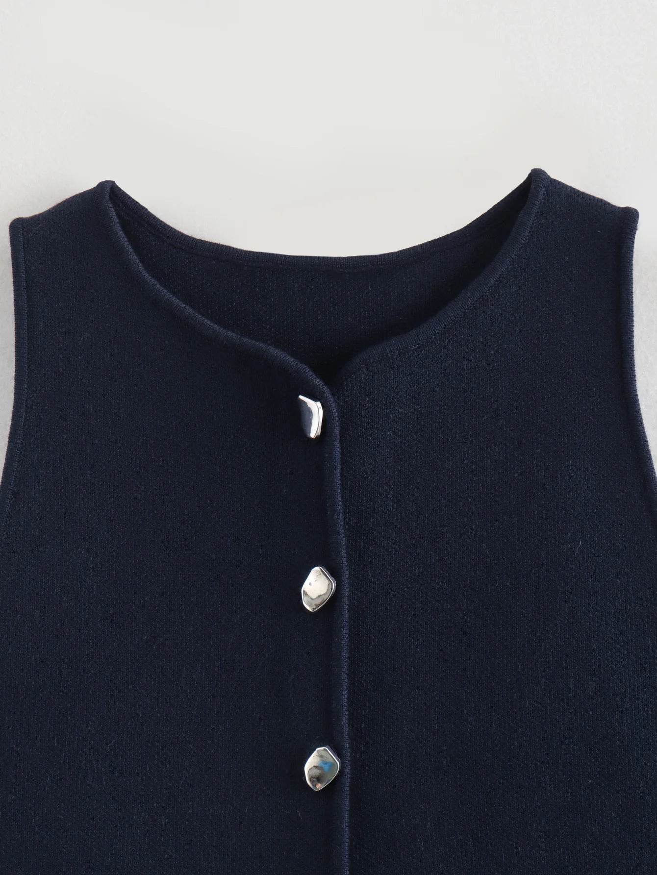 Women Cropped Knit Vest - P12 Hub Europe