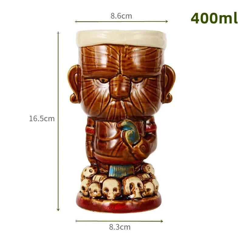 60 Types Ceramic Hawaii Tiki Mugs Creative Cocktail Glasses Beer Glass Martini Glasses Wine Glass Funny Cup Gift for Men - P12 Hub Europe
