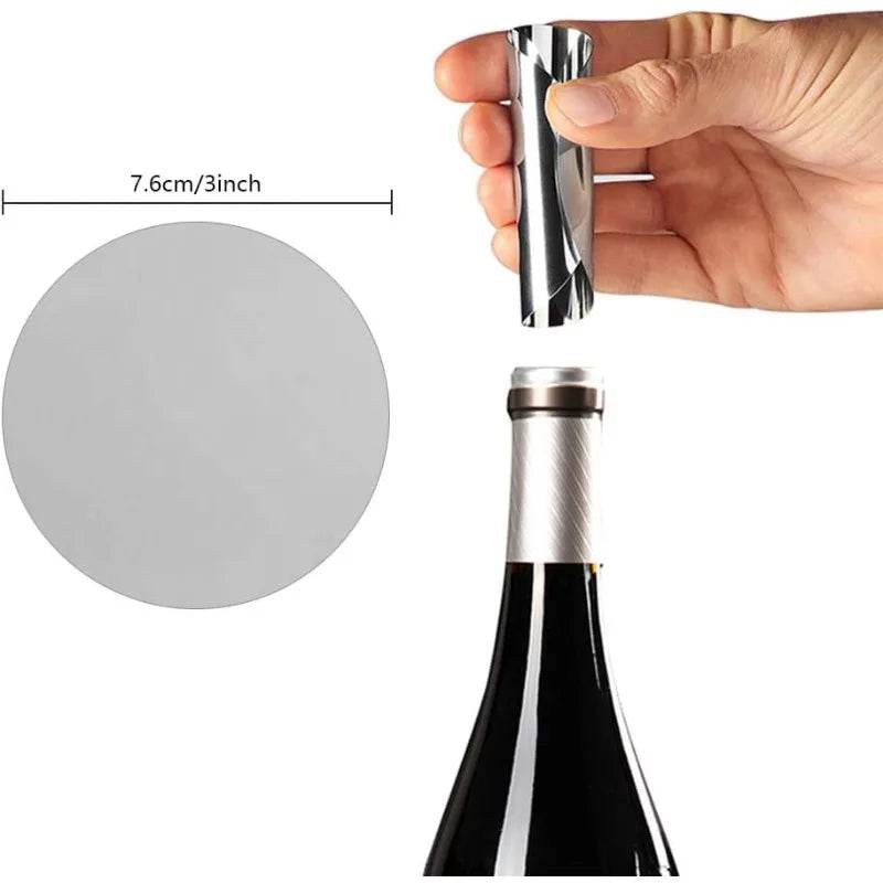 50/100/150/200Pcs 3 Inch Silver Wine Pourer Discs Drip-Proof Drop Drip Stop Pouring Pour Spout Pour Wine Thin Slice - P12 Hub Europe