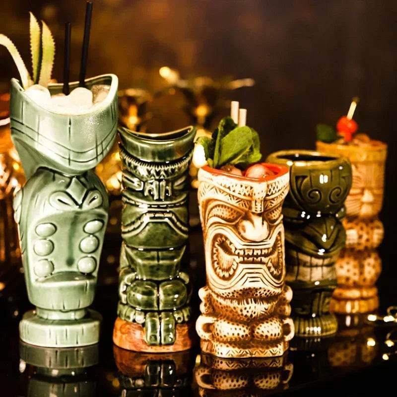 60 Types Ceramic Hawaii Tiki Mugs Creative Cocktail Glasses Beer Glass Martini Glasses Wine Glass Funny Cup Gift for Men - P12 Hub Europe