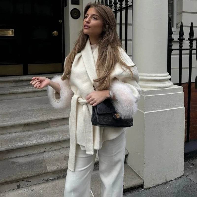 Fox Fur Wool Coat - P12 Hub Europe