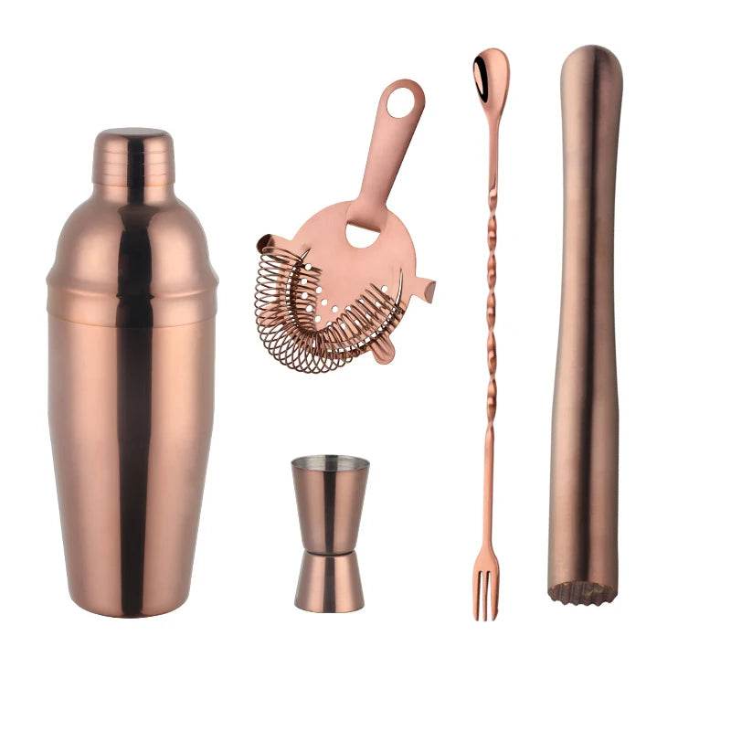 1-8PCS 750Ml Stainless Steel Bar Cocktail Shaker Set Bartender Tools Moijto Muddler Wine Bottle Stopper Cocktail Boston Barware - P12 Hub Europe