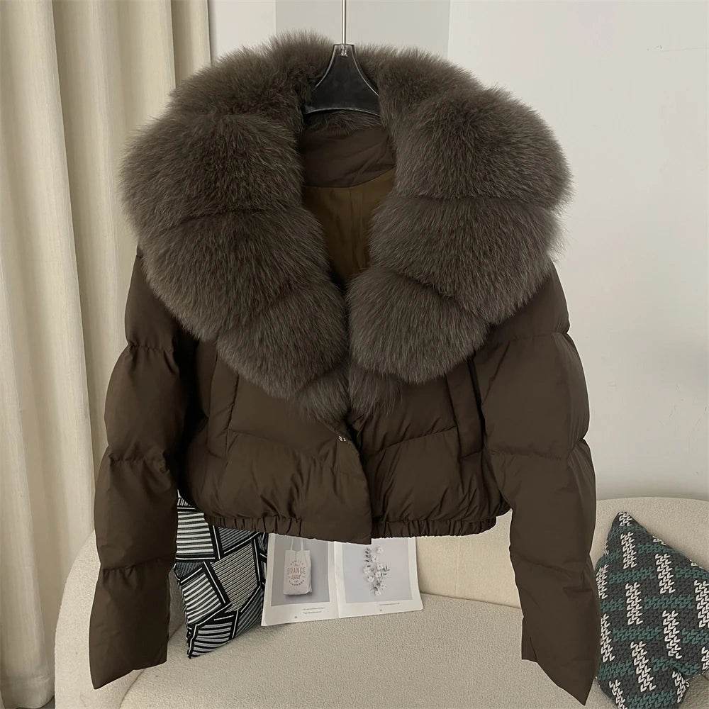 Short Fox Fur Down Puffer - P12 Hub Europe
