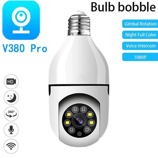 Camera WiFi Bulb 2MP, 360°, Color Night, Auto Track - P12 Hub Europe