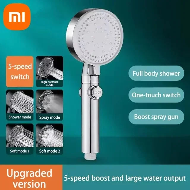 Xiaomi Hangable Shower Head 5 Modes Water Saving Adjustable High Pressure Showerhead Handheld Spray Bathroom Accessories New