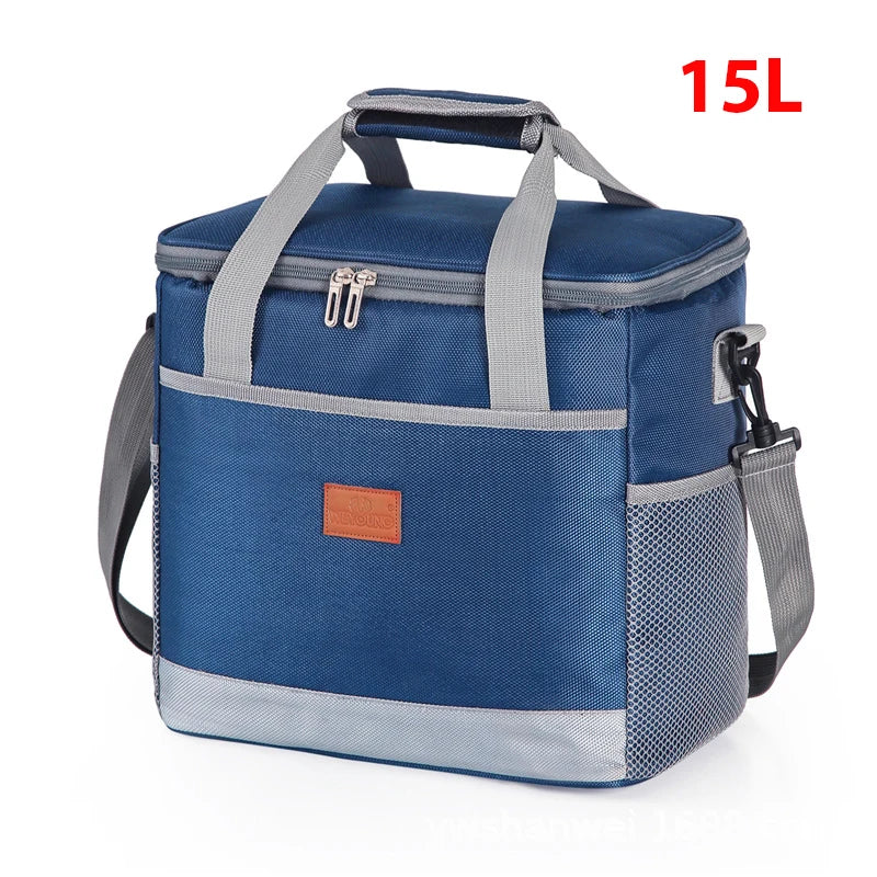 15L/25L Cooler Bag Thermal Bags with Hard Liner Large Insulated Picnic Lunch Bag Box for Camp Travel Outdoor Camping Storage Bag