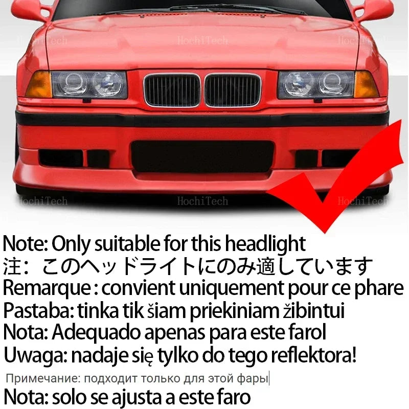 RGB Multi-colored App control LED Headlight Angel Eyes Ring Lamp for BMW 3 series E36 1990-2000 316i 318i 320i 323i 325i 328i