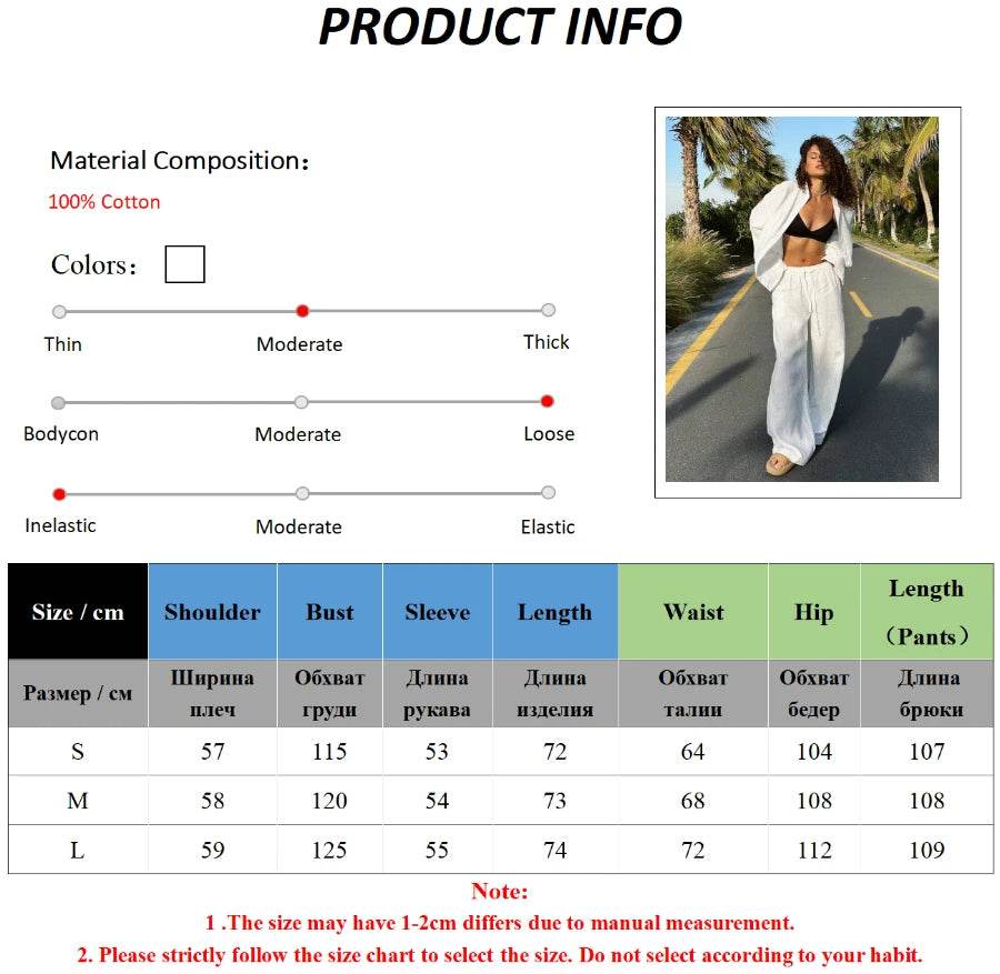 Women's Casual Cotton Linen Set - P12 Hub Europe