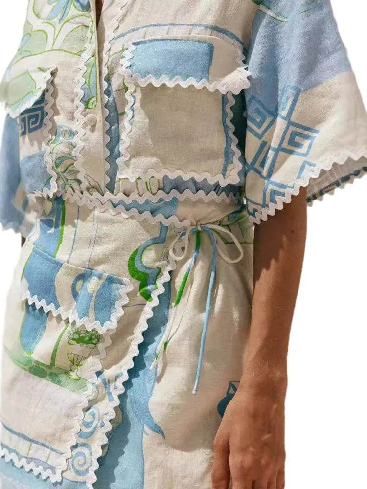 Fashion Printed Ruffle Skirt Set - P12 Hub Europe