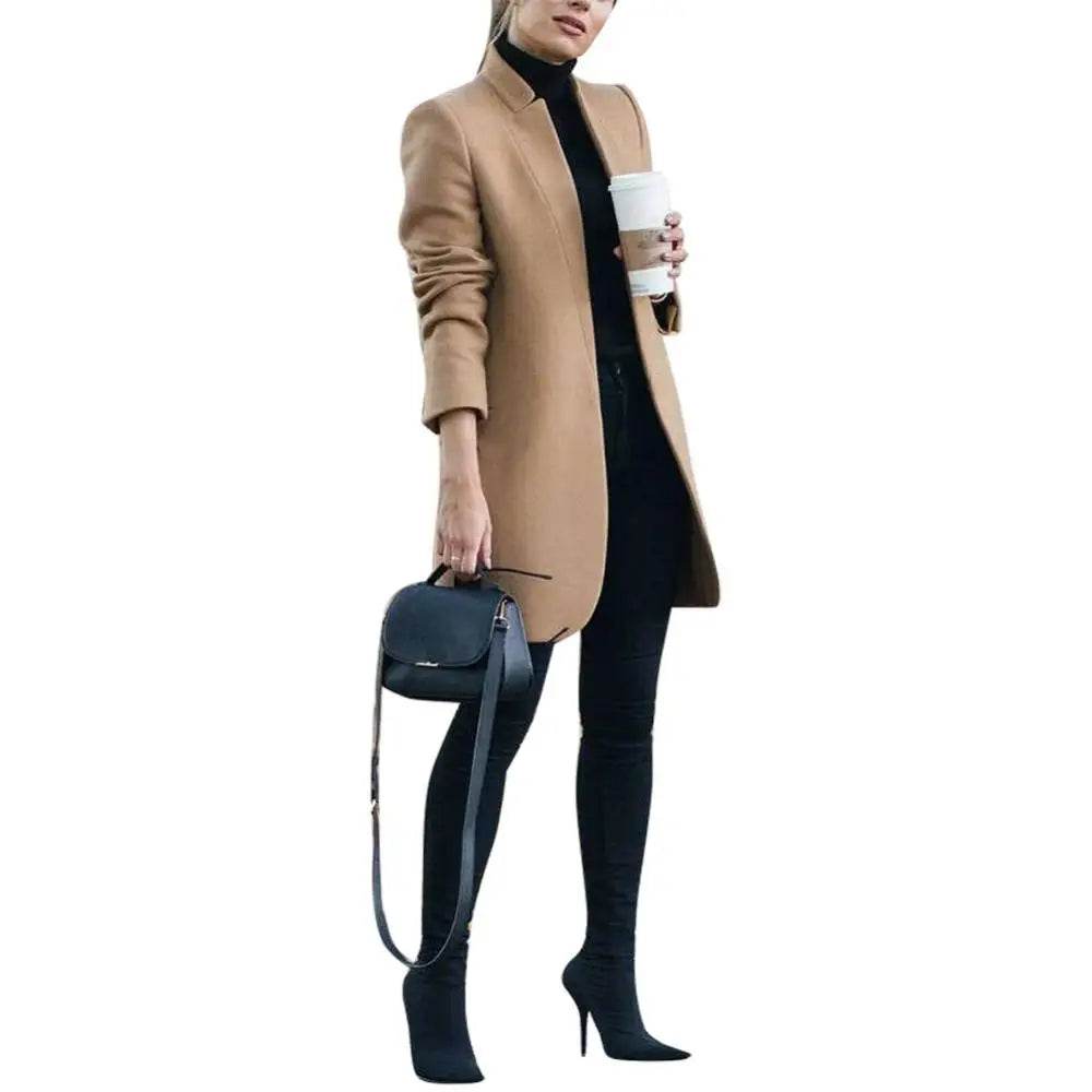 Office Lady Wool Blend Coat - P12 Hub Europe