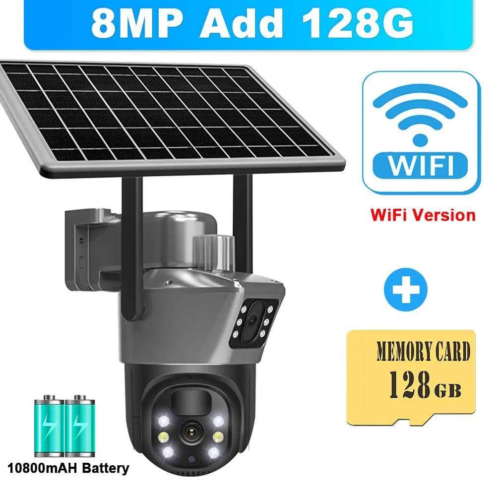 Outdoor PTZ Camera 4K Solar 8MP, Dual Lens, AI Track - P12 Hub Europe