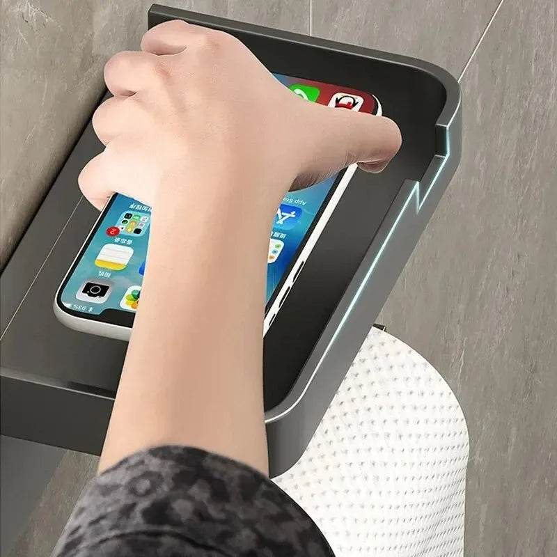 Toilet Paper Holder Plastic Storage Rack Kitchen Towel Placement Of Seasoning Bottles Bathroom Wall Roll Of Paper Phone Storage - P12 Hub Europe