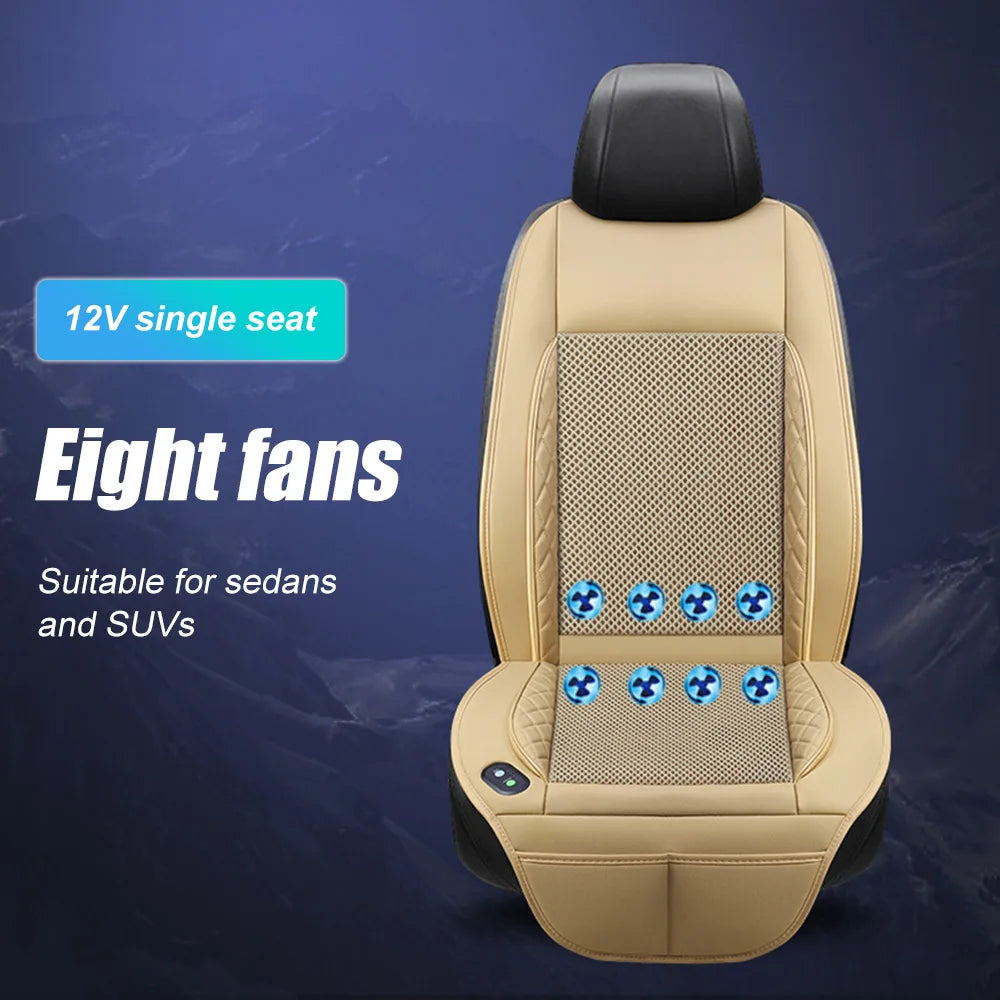 Cooling Car Seat Cushion 8/16/24 fans Massage 12V Car Summer Cool Cushion Fan Blowing Ventilation Seat Covers Cigarette Lighter