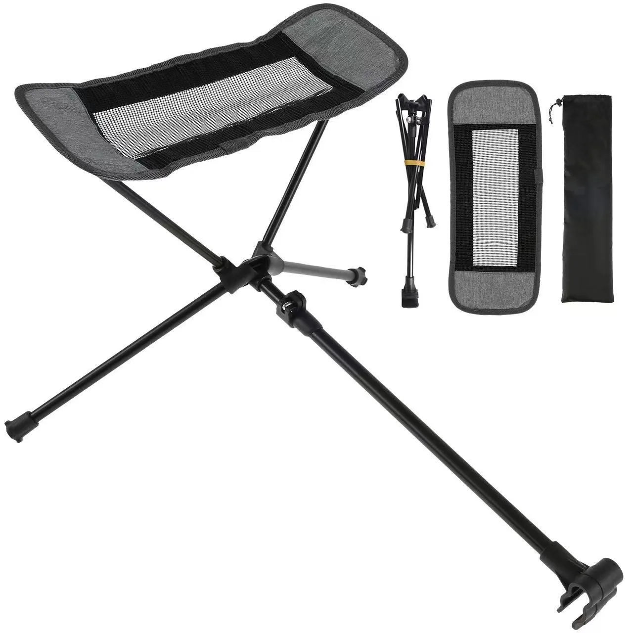 Fishing BBQ Camping Chair Foot Recliner Foot Rest Portable Stool Collapsible Footstool for Outdoor Camping Beach Chair Folding
